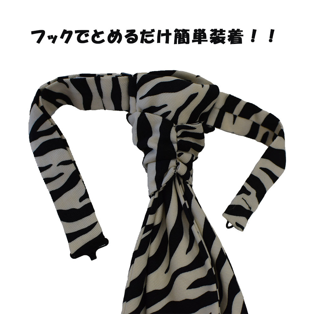 バロックタイ&ポケットチーフ セット コットン アニマル ブラック 【暮らすぱいす】
