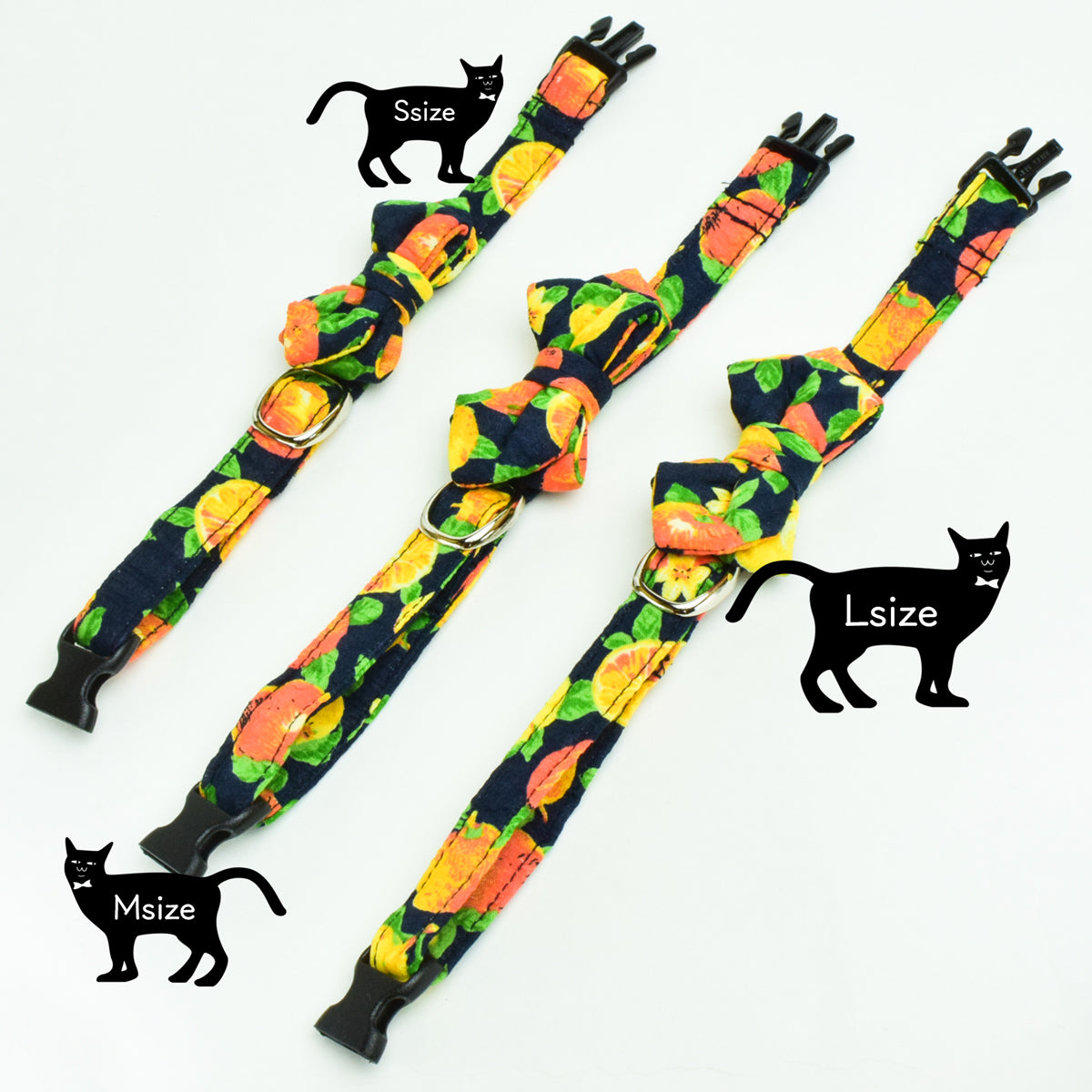 【SMLサイズ】ねこの首輪 ねこたい nekotie みかん 暮らすぱいす