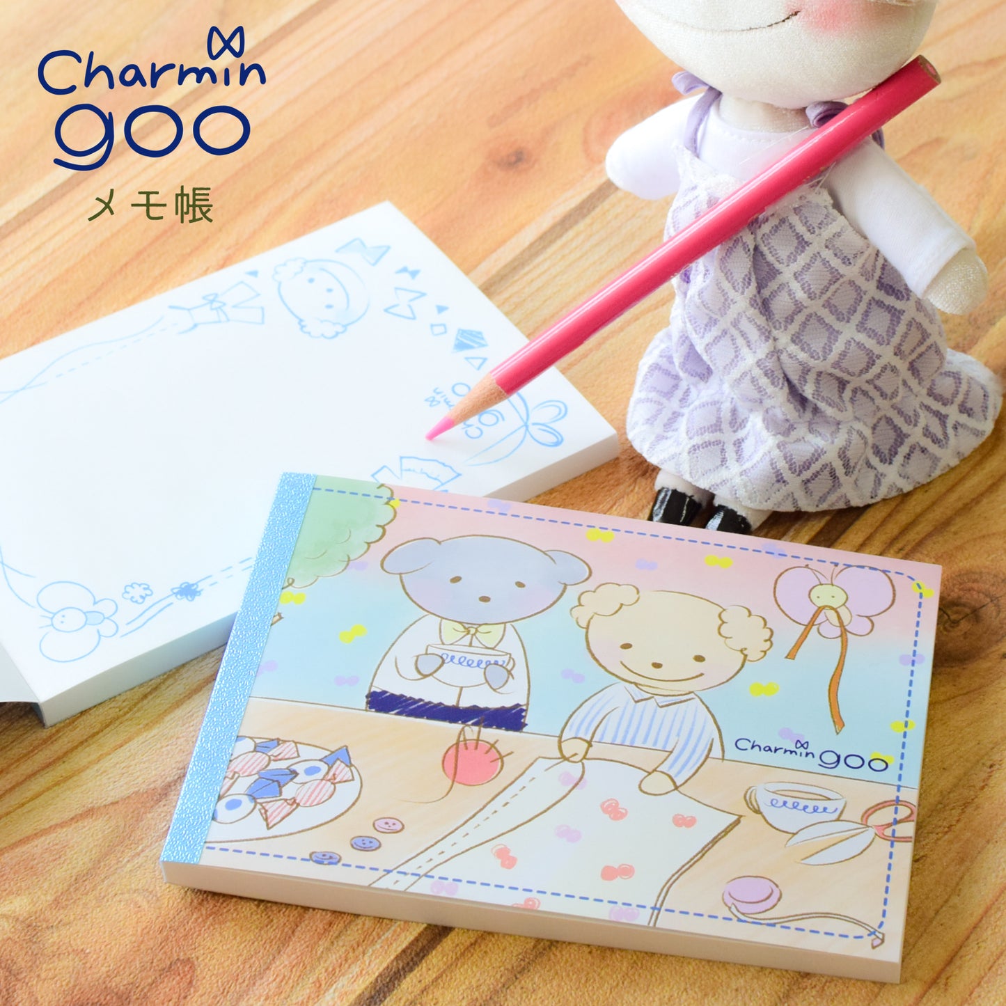 バッグチャームのcharmin goo~メモ帳