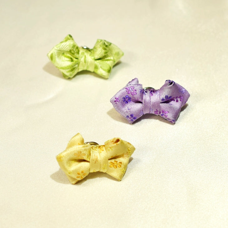 ラペルピン ピンズ 蝶ネクタイ型 草花柄シリーズ 【暮らすぱいす】