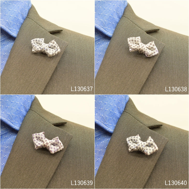 ラペルピン ピンズ 蝶ネクタイ型 水玉柄 【暮らすぱいす】