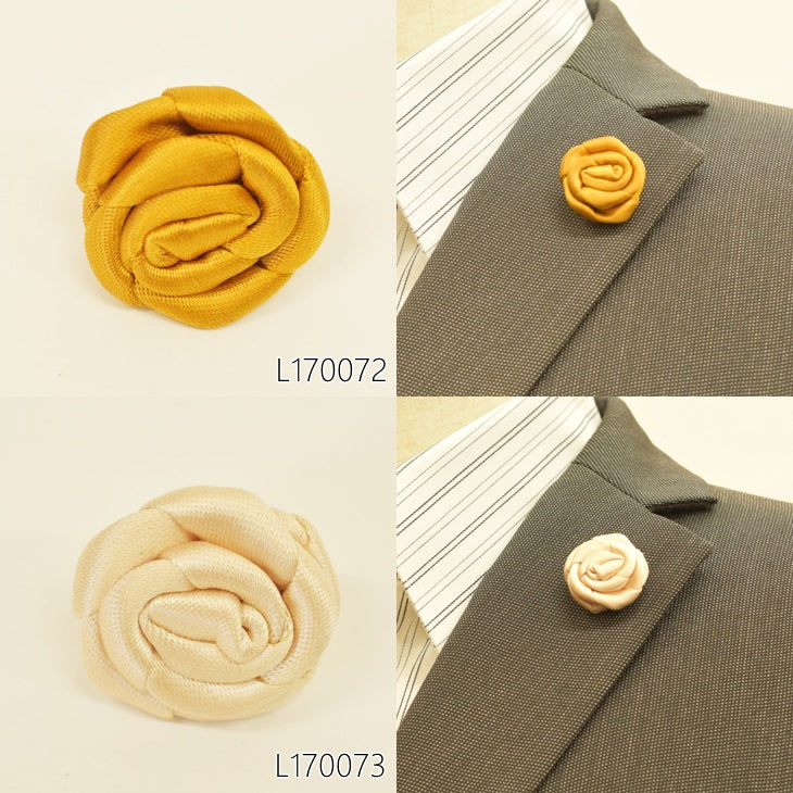 ラペルピン ピンズ ローズ 無地8色バリエーション 【暮らすぱいす】
