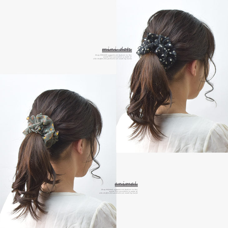 シュシュ レディース ヘアゴム ヘアアクセ 7バリエーション 【暮らすぱいす】