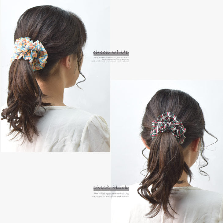 シュシュ レディース ヘアゴム ヘアアクセ 7バリエーション 【暮らすぱいす】