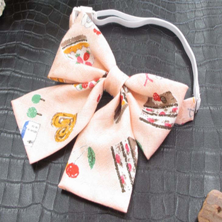 リボンタイ コットン お菓子柄4カラー【暮らすぱいす】