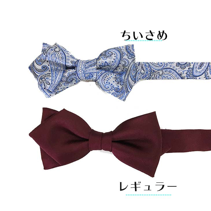 蝶ネクタイ ポインテッド 小さめ 女性やお子様にも ペイズリー3色 【暮らすぱいす】