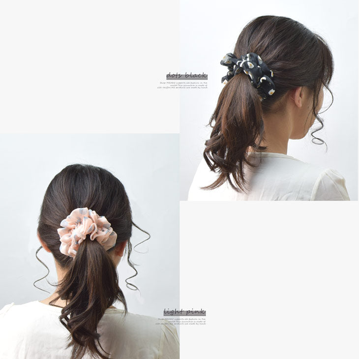 シュシュ レディース ヘアゴム ヘアアクセ 7バリエーション 【暮らすぱいす】