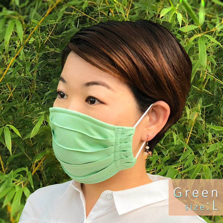 MISAKO MASK Breath マスク 接触冷感 UVカット素材 形状記憶 清涼鹿の子柄 6色2サイズ MISAKO