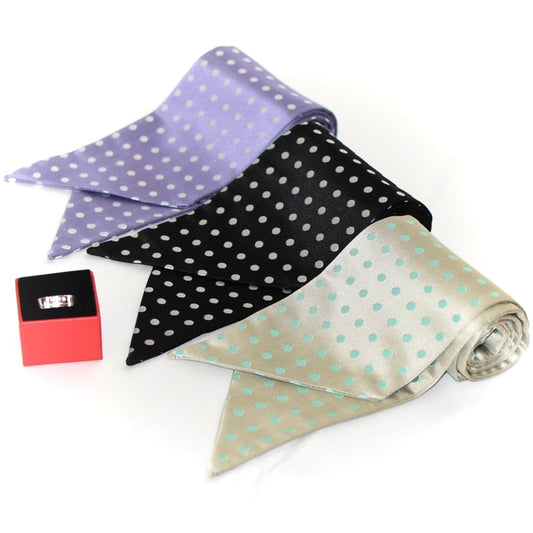 ストールタイ リング付き ドット3色バリエーション 【暮らすぱいす】