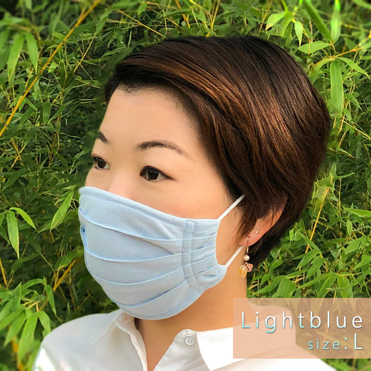 MISAKO MASK Breath マスク 接触冷感 UVカット素材 形状記憶 清涼鹿の子柄 6色2サイズ MISAKO
