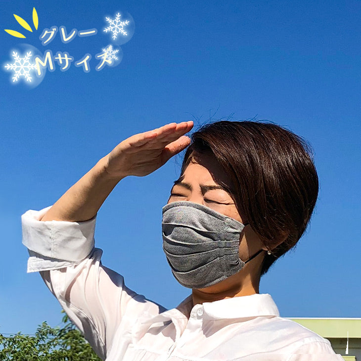 MISAKO MASK Breath マスク 接触冷感 UVカット素材 形状記憶 清涼鹿の子柄 6色2サイズ MISAKO