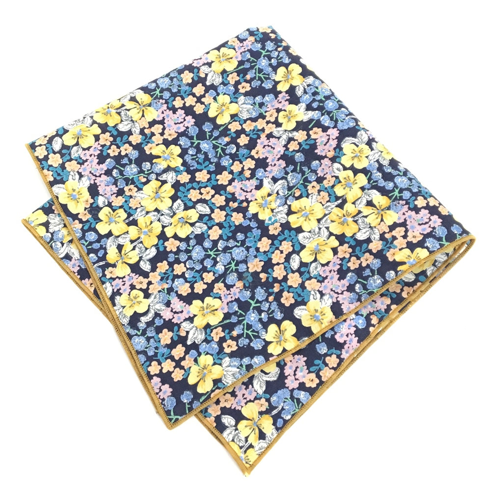 ポケットチーフ スクエア コットン リバティ―フラワー 3タイプ 【暮らすぱいす】