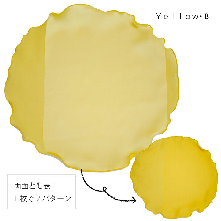 ポケットチーフ サークル 2枚合わせイエロー2バリエーション 【暮らすぱいす】