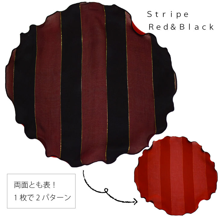 ポケットチーフ サークル 2枚合わせ ストライプ2カラー 【暮らすぱいす】