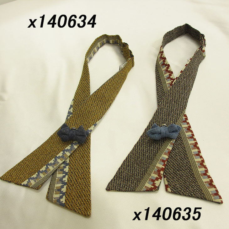 クロスタイ ラペルピン セット からし系/グレー系 【暮らすぱいす】