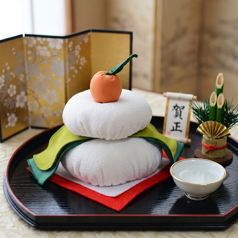 ちりめん鏡餅飾り【暮らすぱいす】お正月 縁起物 季節飾り 贈り物