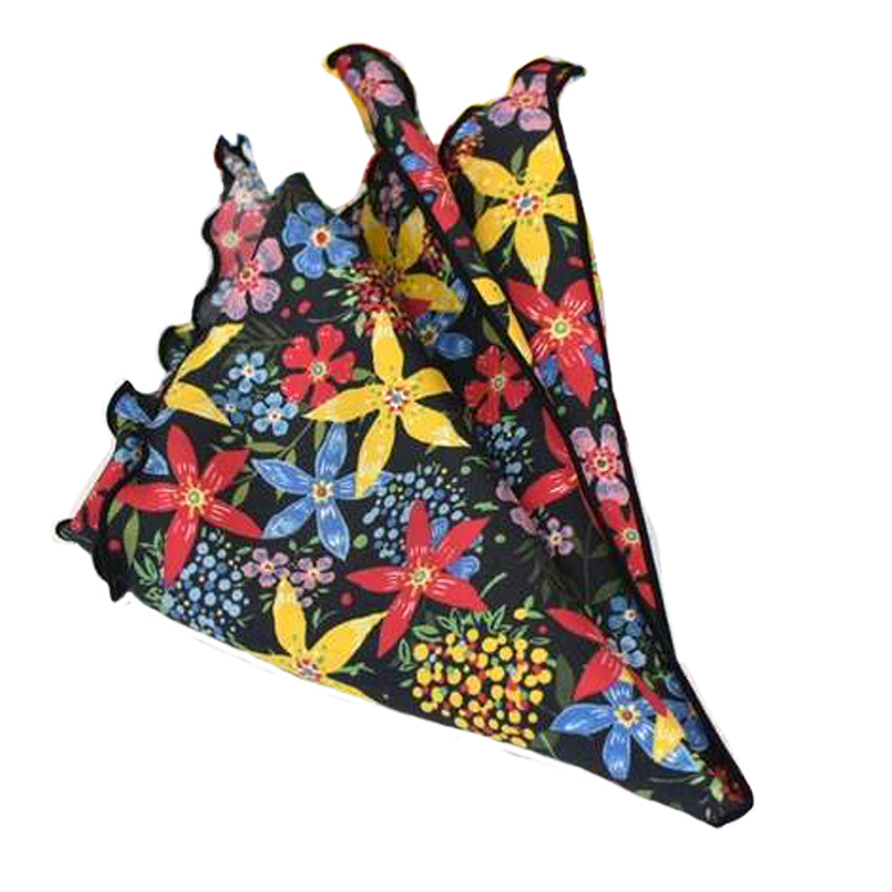 ポケットチーフ ダイヤスクエア オリジナル花柄【暮らすぱいす】