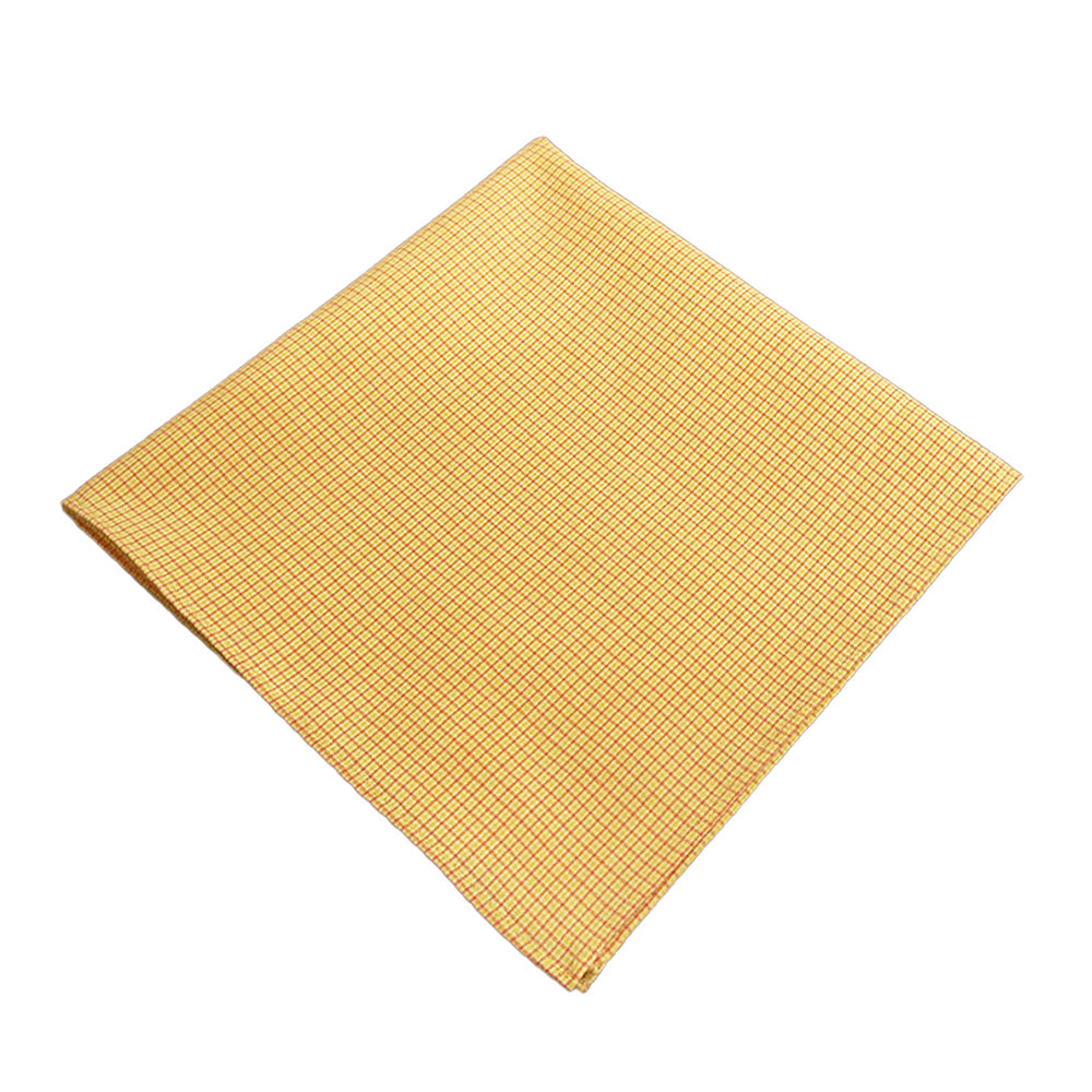 ポケットチーフ スクエア コットン グリッド【暮らすぱいす】