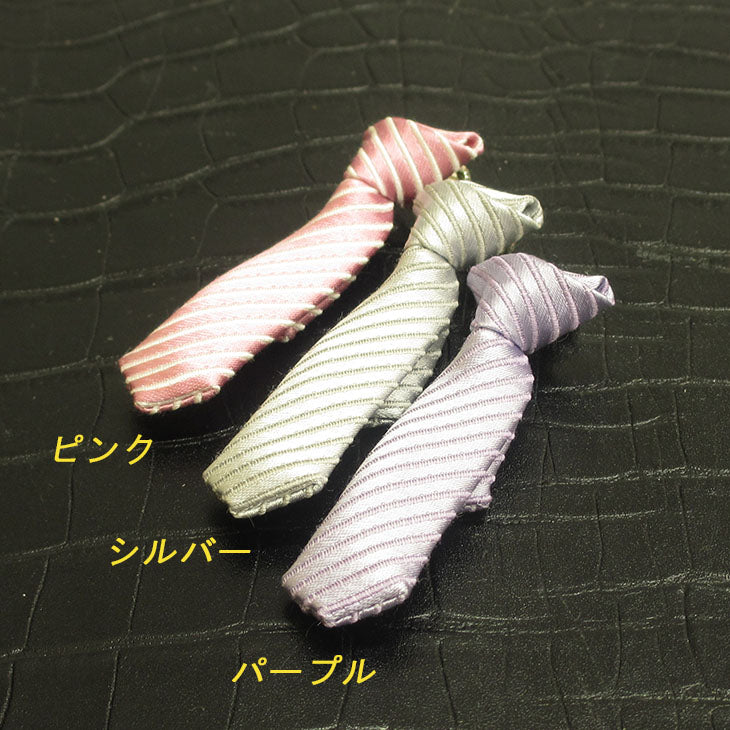 ラペルピン ピンズ ネクタイ型  ナローストライプ 3カラー【暮らすぱいす】