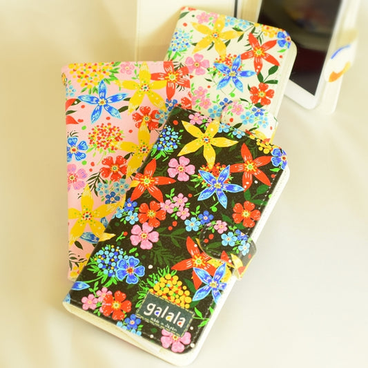 スマホケース 手帳型 S/M/Lサイズandroid iPhone対応 オリジナル花柄 【暮らすぱいす】