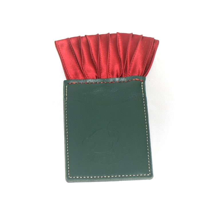 簡易ポケットチーフ パスチーフ 【プリーツ】 レザーカードケース一体型 　