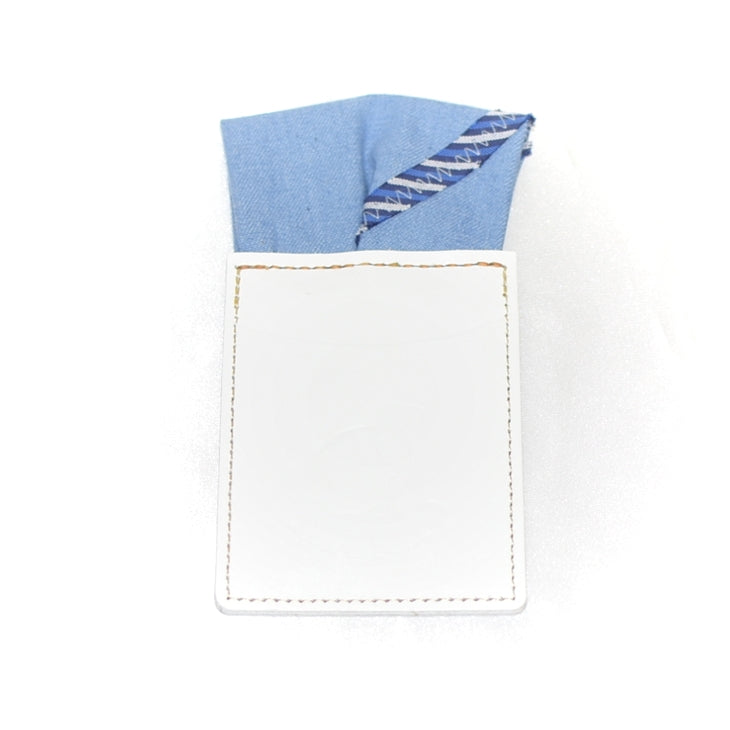 簡易ポケットチーフ パスチーフ 【コットン】 レザーカードケース一体型 　