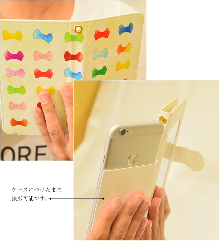 コレクション 手帳型スマホケース つけたまま